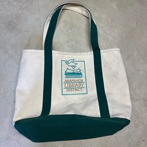 Vintage Lands End Canvas Tote Bag